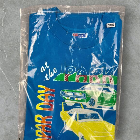 Vintage 1995 Mopar Day at the Park Classic Car Show Single Stitch TShirt - Large - Picture 8 of 8